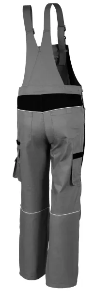 Latzhose Qualitex PRO grau/schwarz